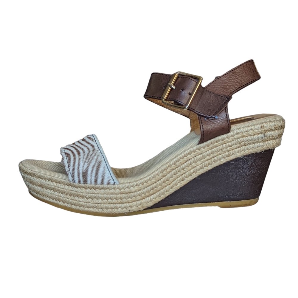 Kanna Espadrille Platform Animal Print Wedge Sandals Size 36 (6 US)